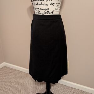 LOFT Classic Black A-Line Skirt